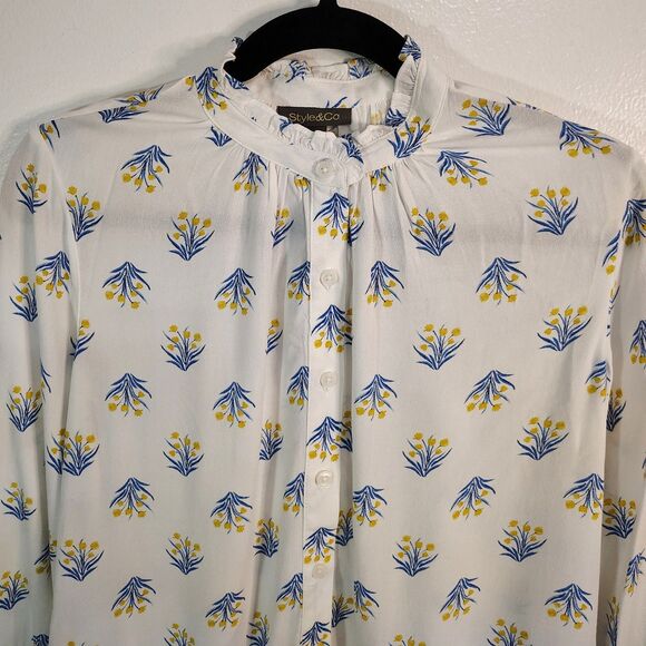 Career & Casual BOHO Floral Blouses BUNDLE XS Women's Long Sleeve MIXED LOT - Picture 8 of 9